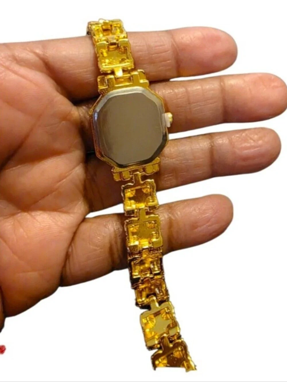 Vintage-Inspired Gold Rhinestone Crystal Statement Watch | Glam Bracelet Watch